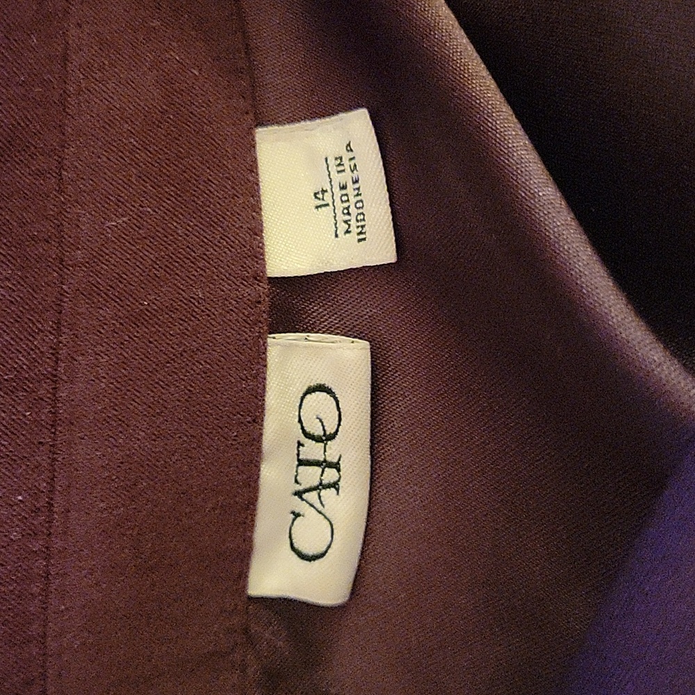 Cato purple brushed polyester jacket maxi skirt set stretch long sleeve 14 EUC… - Picture 7 of 10
